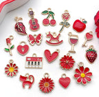 WOCRAFT 40pcs 20 pairs Assorted Enamel Bracelet Charms - Image 2