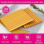 Sealing Wax, Paxcoo 20pcs Wax Seal Sticks, Glue Gun Sealing Wax - Image 2