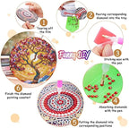 8 Pack Diamond Art Coasters, Tree of Life Diamond Painting Coasters Kits | Tree - Image 3