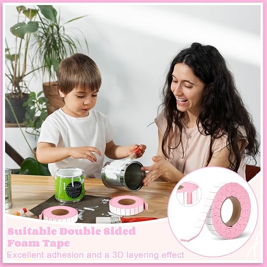 168 Pcs Foam Tape Craft Double Sided Precut 3/4 X 1/2 Inch 3D Adhesive Foam - Image 6
