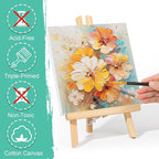 ESRICH Stretched Canvas for Painting, 16 Pack 8x8 Square Canvases for Painting - Image 4