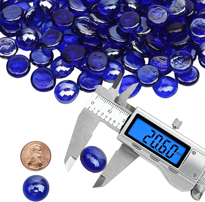 10 lb Cobalt Blue Glass Beads for Vases, Glass Pebbles, Cobalt Blue Flat Glass - Image 2