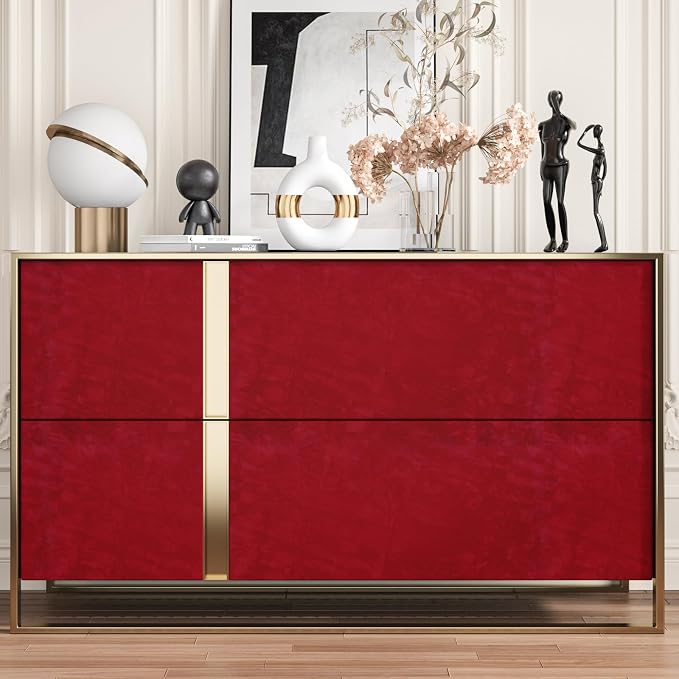 CHIHUT 12''x100'' Red Self Adhesive Velvet Flocking Liner - Image 5