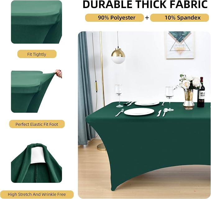2-Pack 8ft Spandex Table Covers - Image 2