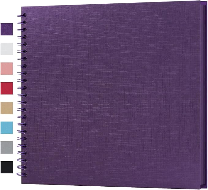 potricher 12 x 12 Inch DIY Scrapbook Album 40 Pages Hardcover Kraft Paper Scrap by potricher