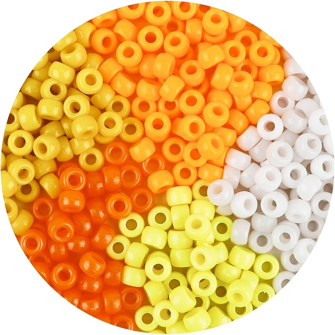 Pony Beads 1100 Pcs, Beads for Jewelry Making, Beads for Bracelets Making by anpiwshjo