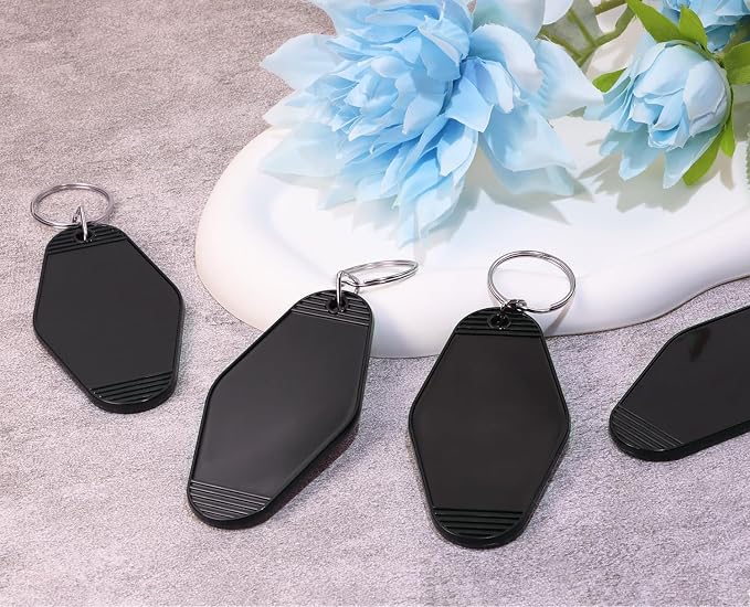 8PCS Motel Keychain Blank Hotel Key Tags Holder - Image 3