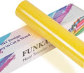 FUNKAKA Glitter Fluorescent Gold HTV Heat Transfer Vinyl Rolls, Glitter HTV by FUNKAKA