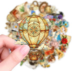 50PCS Vintage Aesthetic Stickers, Waterproof PET Scrapbooking Decals, Retro - Image 3