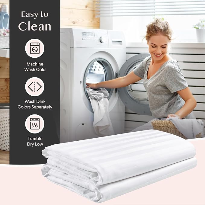 FAUNNA 600TC 100% Cotton Pillow Protectors, King Size, 4 Pack, Oeko-TEX - Image 5
