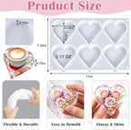 YOILES Deep Coaster Resin Molds Silicone Heart Silicone Molds - Image 2