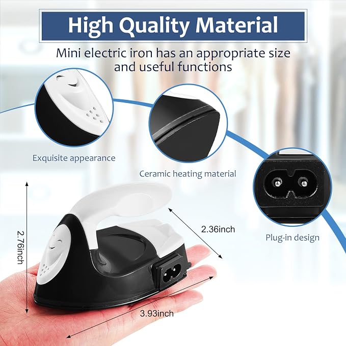 Honoson Mini Craft Iron Mini Heat Press Small Iron 3.93 x 2.36 x 2.76 in - Image 2