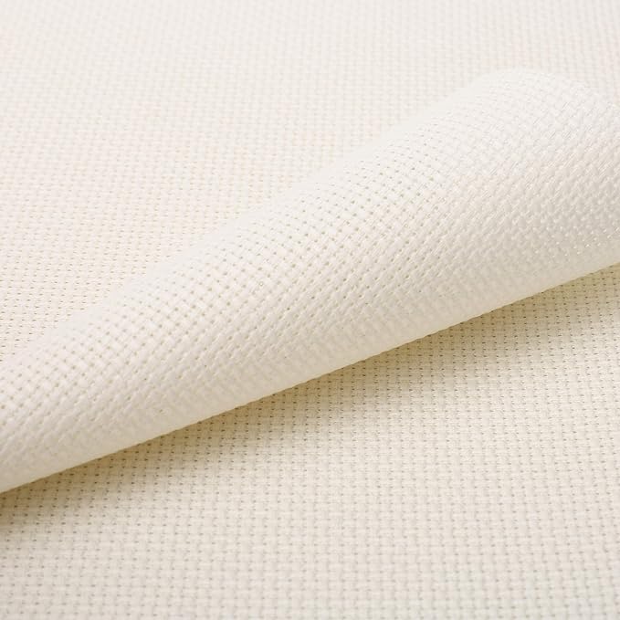 Aida Cloth 14 Count Cross Stitch Fabric, 19×28inch | 100%Cotton, Uniform Even by Donmon