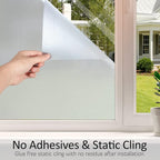 HIDBEA Frosted Window Privacy Film Heat Control UV Blocking, Static Cling - Image 7