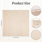 10Pack Basswood Sheets 1/16, 11.8"*11.8" 1.5mm Basswood - Image 2