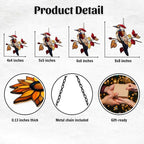 Red Woodpecker Acrylic Suncatcher Stained Glass Effect Window Car Hanging - Image 2