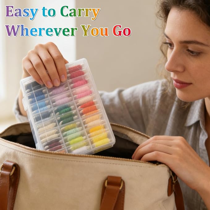 Friendship Bracelet String Kit, 50 Colors Embroidery Floss - Image 7