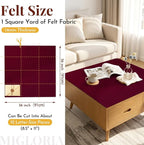 Large Felt Fabric Sheet 36 x 36 Inch, 1.6mm Thick | Soft nonwoven felt - Image 2