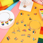 SANNIX 90Pcs Rainbow Enamel Charms, Gay Pride Charm Assorted LGBT Rainbow Charm - Image 3
