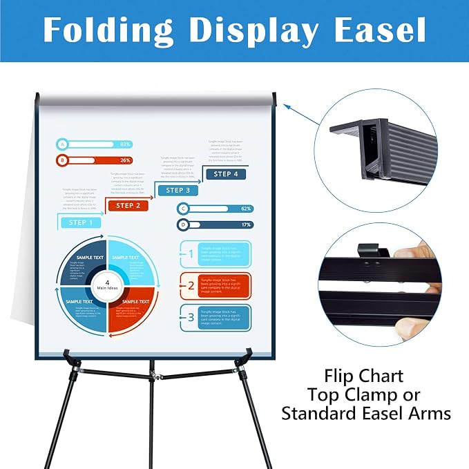 Falling in Art Aluminum Flip Chart Display Easel Stand - Image 7