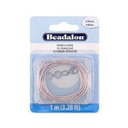 Beadalon French Wire, 0.90 mm / .036 in, Rose Gold Color, 1 Meter by Beadalon