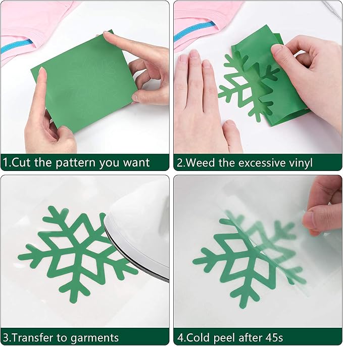 HTVRONT Heat Transfer Vinyl Green HTV Rolls, HTV Vinyl - Image 6