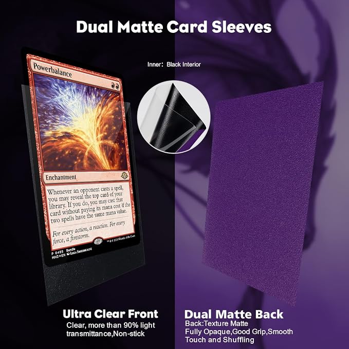 Katomula MTG Card Sleeves, Dual Matte Card Sleeves, Standard Card Sleeve - Image 3
