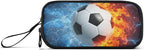Soccer Football Ball Pencil Case Box Boys Girls Large Pencil Pouch - Image 2