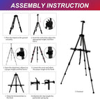 AROIC 8 Pack Painting Display Easel Stand Portable Adjustable Metal Tripod - Image 3