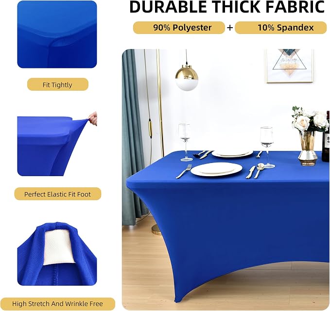 2-Pack 8ft Spandex Table Covers - Image 2
