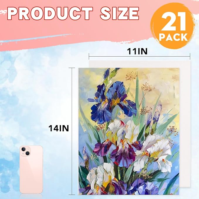Canvases for Painting 11x14 Inch, 21 Pack Blank Painting Canvas Boards for - Image 2