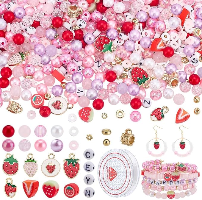 PH PandaHall 1600pcs Strawberry Beads by PHPandaHall