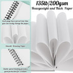 135lb/200gsm Marker Paper Pad, 7.6×10in Double Sided Bleedproof Marker - Image 4