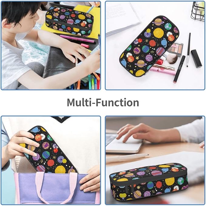 Cartoon Space Planet Pencil Case Organizer Big Capacity Pencil Pouch Stationery - Image 7