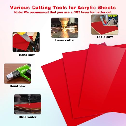 Adrattnay Red Acrylic Panels 1/8" Thick - Image 5