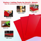 Adrattnay Red Acrylic Panels 1/8" Thick - Image 5