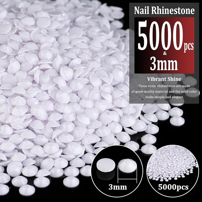 5000pcs 3mm Resin Rhinestones Bulk - Image 2