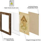 puthiac 5x7 Rustic Farmhouse Picture Frame, Warm Walnut, 1 Pack | Distressed - Image 2