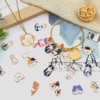 WOCRAFT 120pc Assorted Enamel Bracelet Cat Charms - Image 5