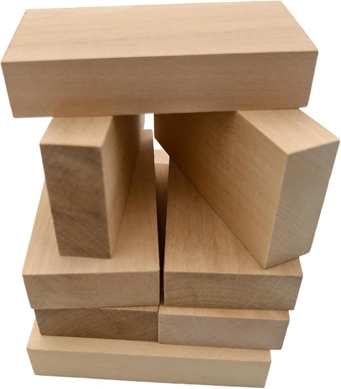 10PCS Basswood Carving Blocks, Whittling Wood Carving Kit, Unfinished Wooden - Image 6