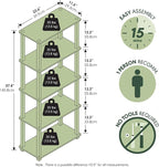 Furinno Turn-S-Tube 5-Tier Multipurpose Shelf Display Rack - Image 3
