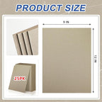 25 Sheets 9 x 12 Inch Book Board Thick Grey Chipboard Sheets 2 mm 80 PT - Image 2