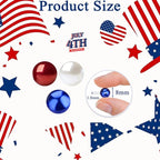 DUQGUHO Red White and Blue Beads, 4th of July Beads 8mm Patriotic Beads - Image 8