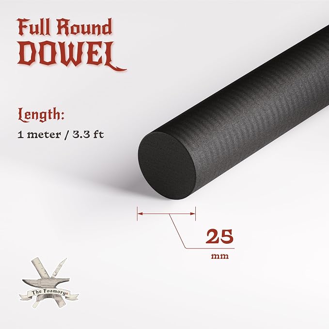 The Foamory's No Waste Full Round EVA Foam Dowel. 5-40mm x 1M High-Density - Image 2
