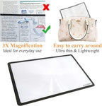 MAGDEPO Page Magnifying Sheet 3X Lightweight Flat Optical Plastic Fresnel Lens - Image 5
