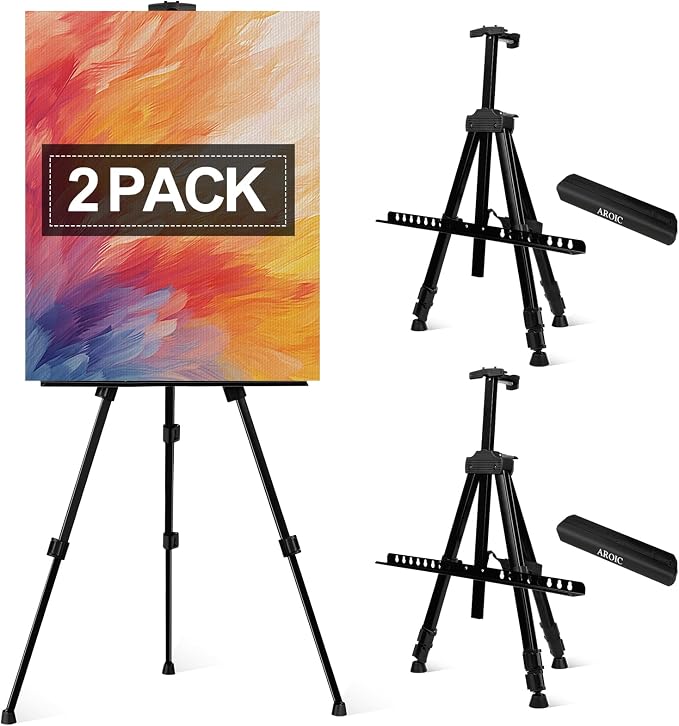AROIC Art Painting Artist Easel Stand, Painting Display Easel Stand, Portable by AROIC