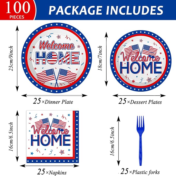 100Pcs Military Welcome Home Decorations Patriotic Army Soldier Homecoming - Image 2