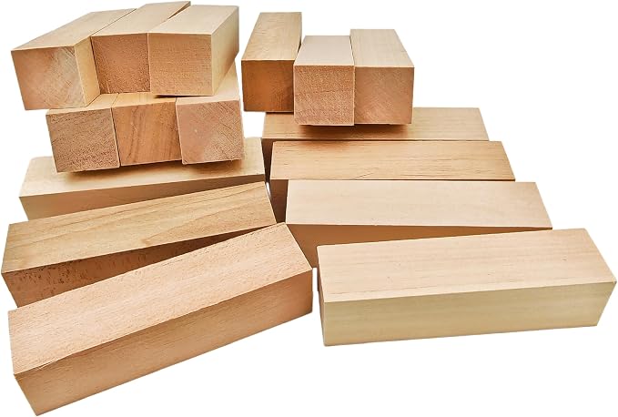 16Pcs Unfinished Basswood Blocks-1x1x4 Inch Small Rectangular Wood Blocks - Image 4
