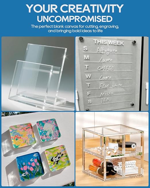 10 PCS Clear Acrylic Sheets, Photo Frame Display, and DIY Craft Projects - Image 6