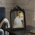 Cuspin 8x10 Black Picture Frame Vintage Frames, Ornate Arched Resin Photo Frame - Image 7